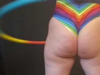 Hula Hooping Rainbow PAWG Chillin_on a Saturday