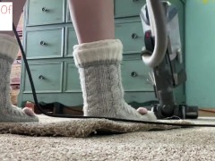 vacuuming with slipper socks - glimpseofme