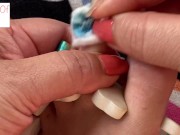 Preview 6 of removing toenail polish close up toes - glimpseofme
