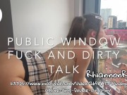Preview 2 of Public Whore Fucks Dildo On Window