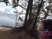 Preview 6 of Blowjob on the beach and some fun on a trip to Hawaii (Alexia Anders) POV - PEE fun!