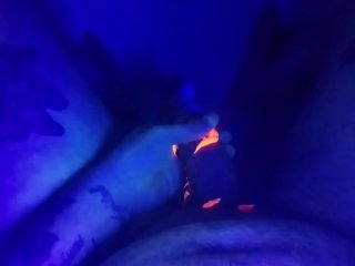 amateur, solo male, glow in the dark, penis pearls