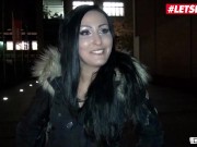 Preview 1 of BumsBus - Mira Grey German Brunette Slut Fucks Stranger For Cash - LETSDOEIT