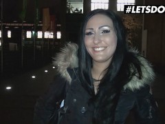 BumsBus - Mira Grey German Brunette Slut Fucks Stranger For Cash - LETSDOEIT