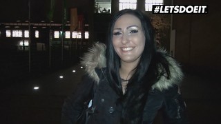 LETSDOEIT Bumsbus Mira Grey German Brunette Slut Fucks Stranger For Cash