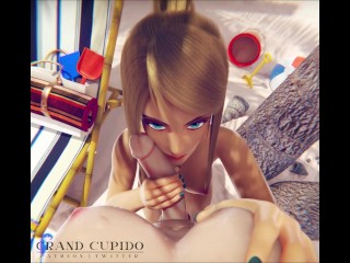 Animation POV Futa Dva et Samus S’amusant Sur La Plage [grand Cupido] (Overwatch+Metroid)