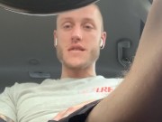 Preview 2 of White boy cums huge in car