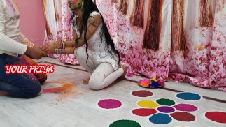 Holi Special - жестко трахни Прию в празднике холи с ролевой игрой на хинди - YOUR PRIYA