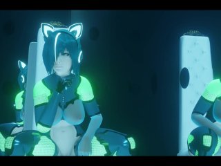 anime, solo female, blender, animated