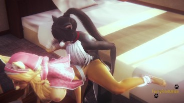 Furry Hentai Yiff - Cat uses Dildos and fuck a fox