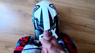 18-Year-Old Boy Dressed In MX Gear And Wearing A Fox Helmet