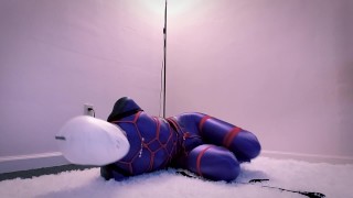 Part 2 Of The Purple Bodysuit Selfbondage