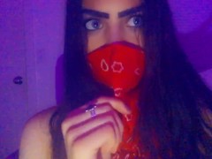 Bandana Mask Girl Nip Slip Teaser