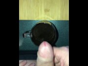 Preview 6 of I needed some Cream for my Coffee so I milked my own cock into my cup drinking my own cum