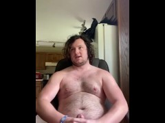 Masturbation fat white cock with flex