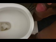 Preview 3 of Pissing. Black dick urinal piss and wank
