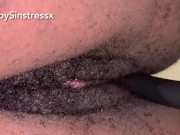 Preview 3 of WET HAIRY PUSSY DILDO FUCKED AND PISSING WHILE PARENTS IN ANOTHER ROOM
