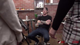 The White stepsisters get tattoos then suck a big dick