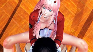 DARLING in the FRANXX zero two tits fuck and blowjob