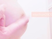 Preview 2 of Bubble-covered nipple masturbation【Angle from the side】