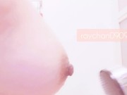 Preview 4 of Bubble-covered nipple masturbation【Angle from the side】