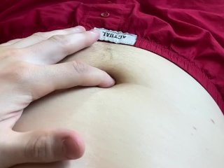 Student Plays With His Navel And FatStomach