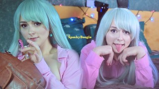 A New Glass Toy That Elizabeth Liones Tries In All Of Her Holes Is An ASMR Cosplay HD