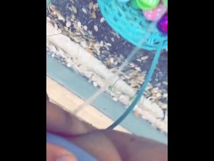 Easter morning release while egg hunting