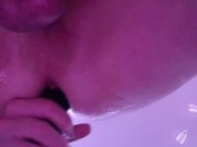Preview 3 of BBC dildo fucking machine whilst in chastity with DAP