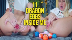 Wet Anal Fisting after Stretching with 11 Easter eggs inside me