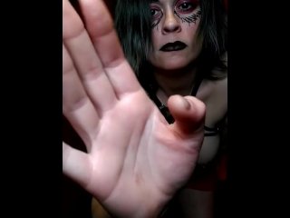 slut, masturbation, goth, vertical video