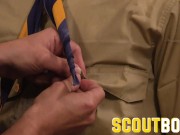 Preview 2 of ScoutBoys Skinny cute virgin used and fucked by hung scout leader