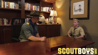ScoutBoys Skinny cute virgin used and fucked by hung scout leader