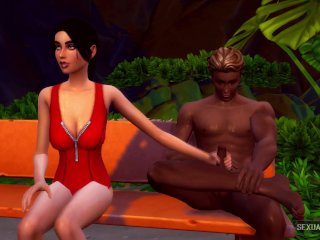 I Fuck My New Black Lifeguard Partner, What A_Big Cock He Has - SexualHot Animations