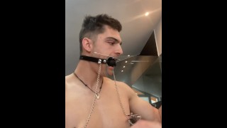 Cumshot on my braces with all my face gags put on all at once and playing with the cum  thumbnail