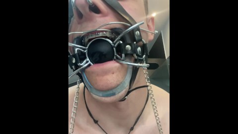 TRAILER of Cumshot on my braces with all my face gags put on all at once and playing with the cum 