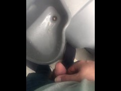 Pissing in a nasty Port a Potty 