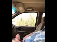 In the car
