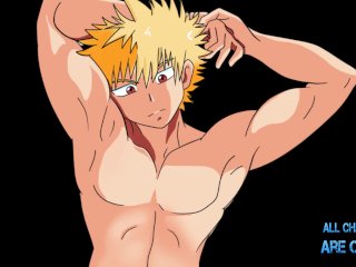 kacchan, drawing, solo male, adult