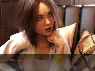 adult visual novel, brunette, big tits, muscular men, big boobs