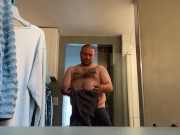 Preview 4 of Fat guy getting ready for shower