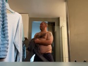 Preview 5 of Fat guy getting ready for shower