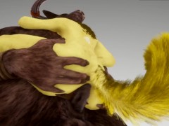 Furry Anal Slut x Monster Cock 3D