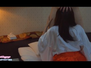 [ERINA1]Shrine Maiden_Clothes Japanese School Girl Creampied with_No Birth Control [2/2]