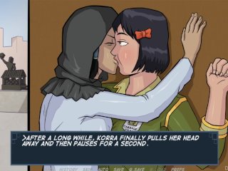 lesbian kissing, butt, corruption, avatar korra