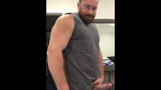 Huge Dick Hot Bodybuilder Shows Off Giant Hard Cock OnlyfansBeefBeast Hairy Alpha Musclebear Hung 