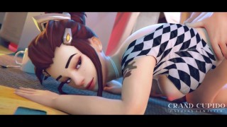 Animação Brigitte anal doce no dia Sunny Spring [Grand Cupido] (Overwatch)