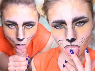 Sensual Blowjob from Horny Fox - Facial - Cosplay