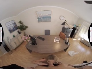 Naughty America - Hot blonde Madelyn Monroe needs_your cock in her office!