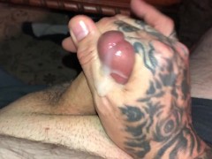 Lil dick blasting cum